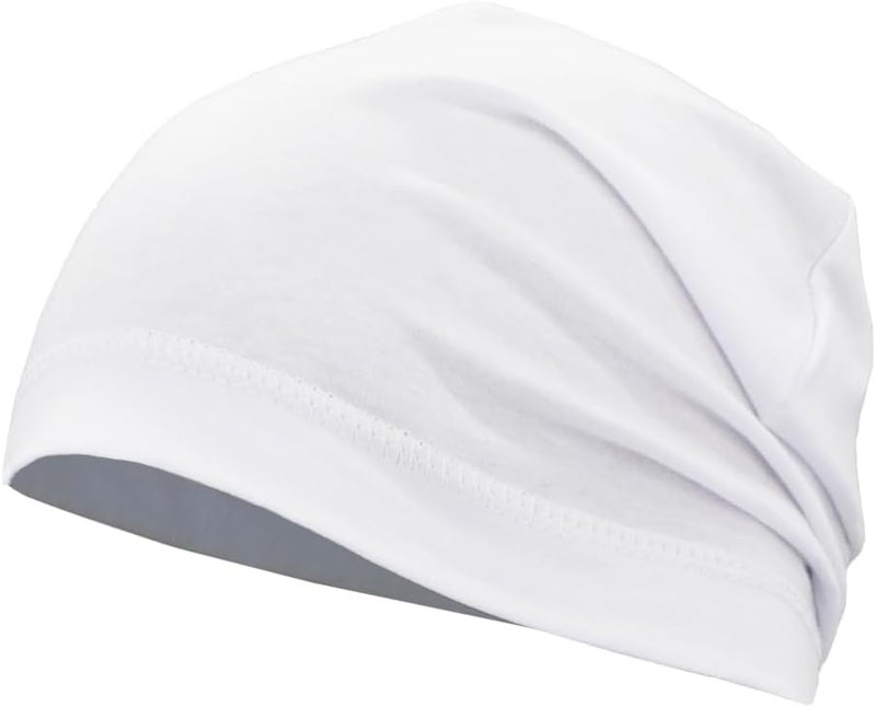 SRLLBBY Lightweight Cotton Beanie, Breathable Thin Sleep Hats, Skull Caps for Running Cycling Hiking Fishing - Image 1